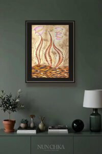 Drôle de poisson ! posée sur un mur, à sa taille réelle
