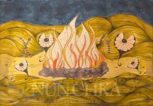 Yule, aquarelle sur papier 300 g, grain fin
